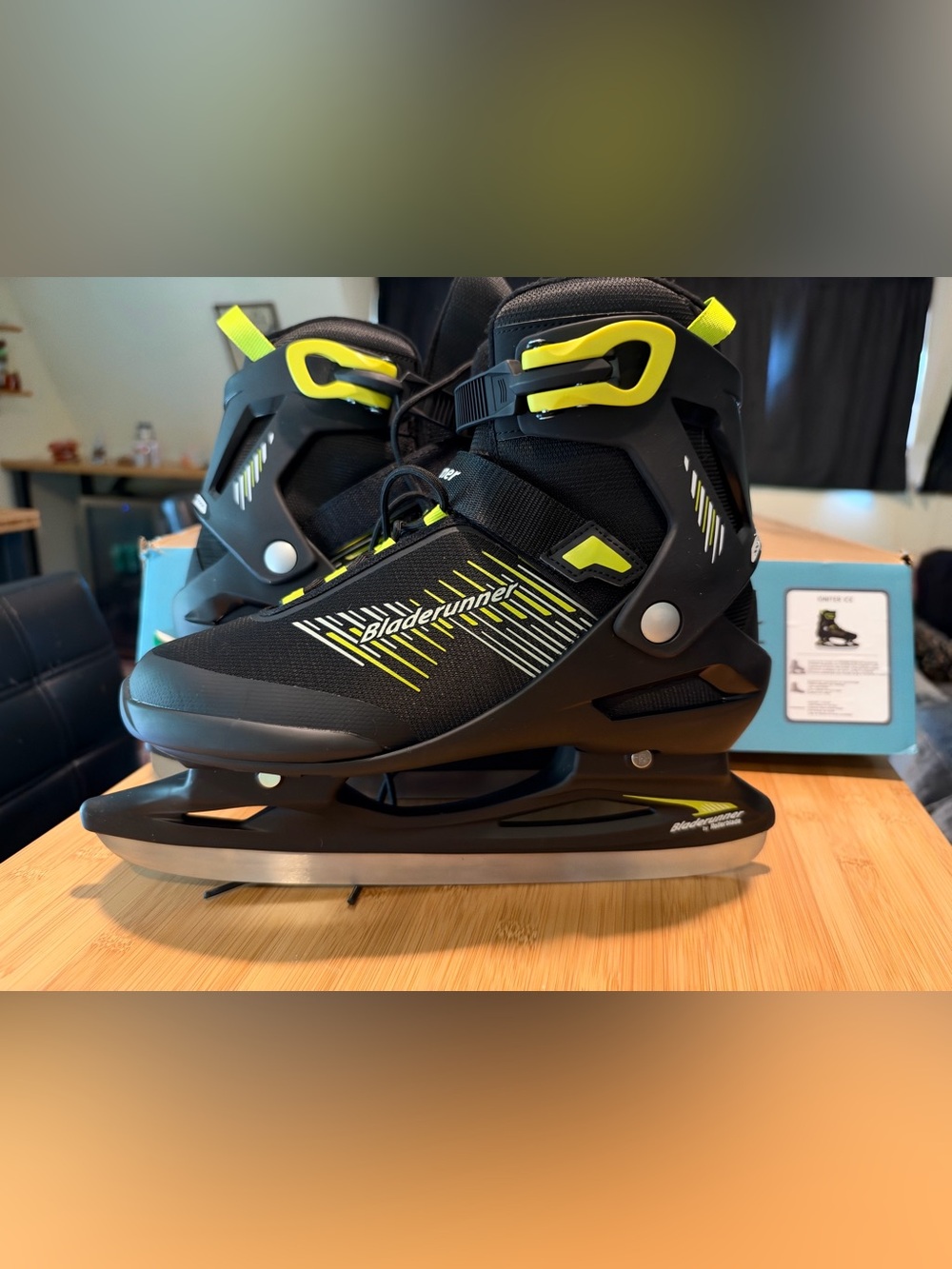 Bladerunner Igniter Ice Skates Black/Lime Men’s Size 11
